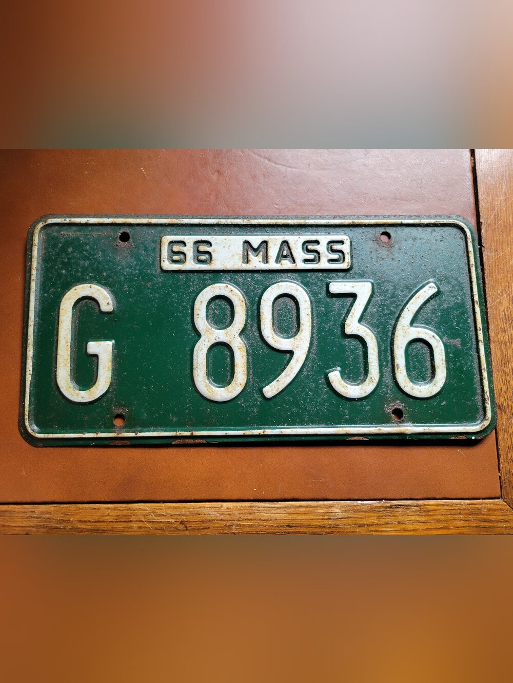Vintage 1966 Massachusetts Passenger Car License Plate